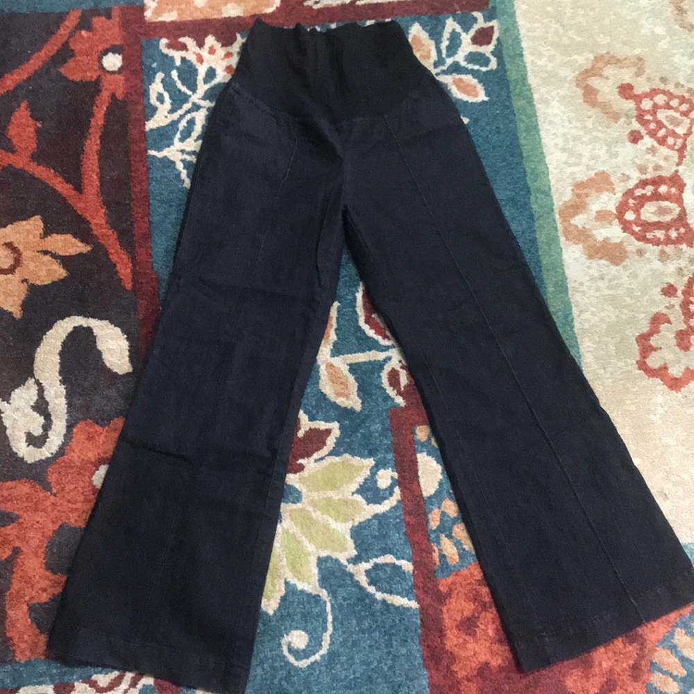 Maternity flare leg dress denim pants